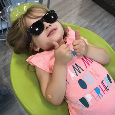 General Anesthesia Dentistry Ohio Patient Two Thumbs Up